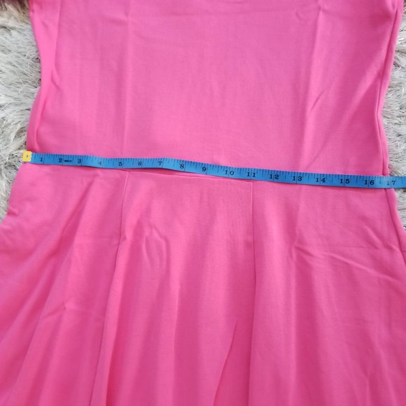 Zara A Line Flared Midi Dress in Fuchsia - Size M - Picture 6 of 9